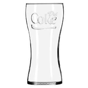 Libbey 17 Ounce Diet Coke Tumbler Glasses, Clear, Set of 12  