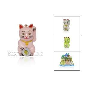  3x FORTUNE CAT LED Key Chain with Sound (Pack of 3pcs 