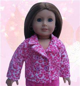 Doll Clothes Leopard Jacket fits American Girl & 18 pk  
