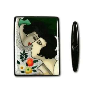 30x40mm Rectangle Black Onyx Chagall   Birthday
