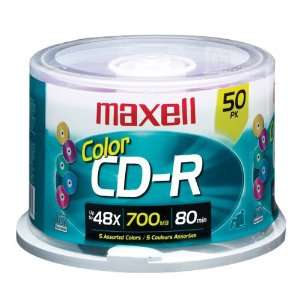    48x Color Write Once CD R Spindle for Data