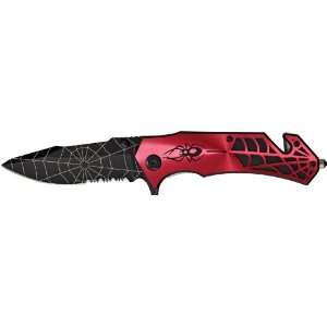   USA Xtreme Rescue Glass Breaker Red Spider Knife