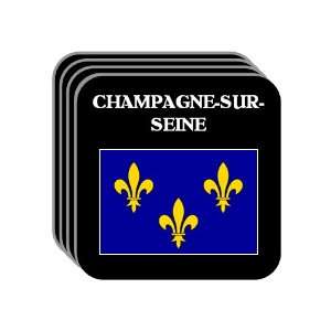 Ile de France   CHAMPAGNE SUR SEINE Set of 4 Mini Mousepad Coasters