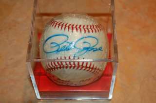 Pete Rose Autographed Baseball Player Manager Aug 16 1984