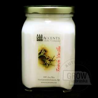 GROW Nebraska Soy Accent Candle Co. 6.5 oz Natural Soy Candles  