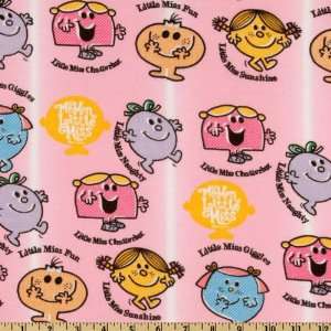  43 Wide Mr. Men & Little Miss and Friends Flannel Pink 