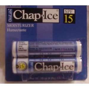  Chap Ice Premium SPF 15 Moisturizer Lip Balm   2 pk 