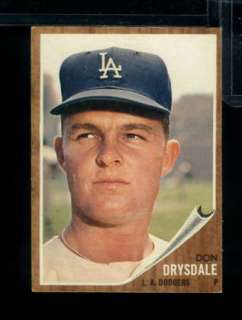C1) 1962 Topps #340 DON DRYSDALE *Los Angeles Dodgers  