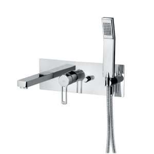 WS Bath Collections Ringo 001 Polished Chrome Fonte Fonte Wall Mounted 
