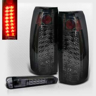 88 98 Sierra/C10 Smoked LED Tail Lights+LED Brake Light  