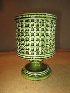 Vintage Sorrento by Brody ceramic planter vase, Green  