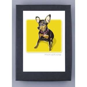  Paper Russells Miniature Pinscher Boxed Note Cards   Eco 