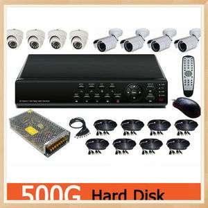 8CH Sony Camera H.264 CCTV DVR Security System Kit 500G Security 