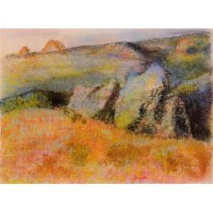  Oil Painting Landscape with Rocks Edgar Degas Hand 