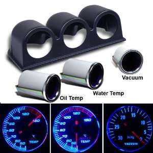 Eautolight Universal Smoke 7 Color Gauges Vaccum + Water Temperature 