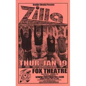 Zilla Fox Original Concert Poster 2006 
