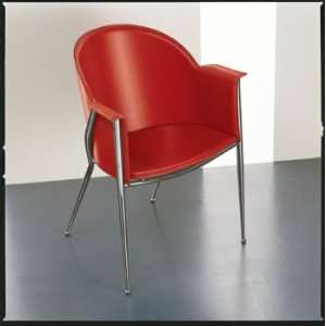  Rossetto Rossella Chrome/Red Chair