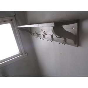  Corner of Room with Window and Coat Rack with Hooks and 