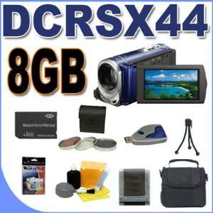  Sony DCR SX44 Flash Memory Handycam Camcorder (Blue 