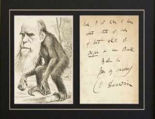 Charles Darwin Evolution Theory Signed Autograph Letter  
