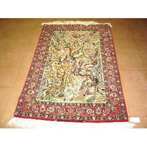  3x5 Hand Knotted Isfahan/Esfahan Persian Rug   36x58 