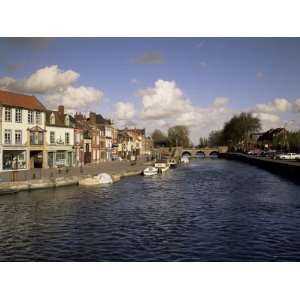  River Somme and Town, Amiens, Somme, Picardy, France 
