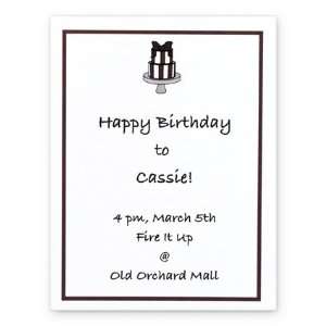 Chocolate Cake Invites Birthday Invitation