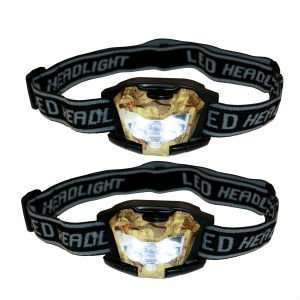  3 LED Camo Headlamp, 2 Pack