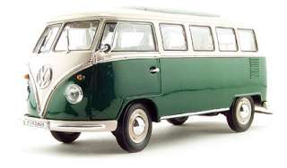 WELLY 12531W GREEN 118 SCALE 1962 VW VOLKSWAGEN MICROBUS DIECAST 