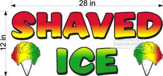 of shaved ice with snow cones and bright color text