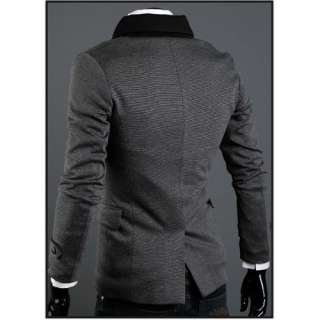 Mens Irregular Style Suit Slim fit Zipper Casual Blazers Sport Coat 