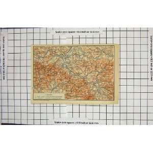  Antique Map Germany Zittau Reichenberg Friedland