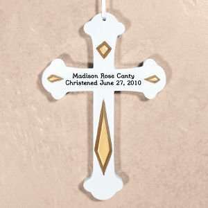 Engraved Christened Wall Cross 