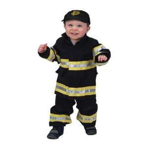  Jr. Fire Fighter Black Suit Toddler Costume Toys & Games