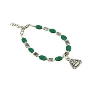  Buddhist Jewelry Malachite Happy Buddha Charm Bracelet Jewelry