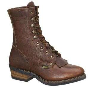   Packer Work Boot, Western Style, 9 Inch Chesnut Brown Leather 1173