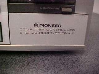 Pioneer Compter Controlled Stereo Receiver SX 40  