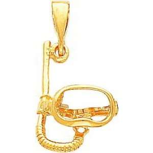  14K Gold Snorkeling Mask Pendant Jewelry