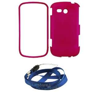 GTMax Hard Rubberized Snap On Protective Cover Case (Rose Pink) + Neck 