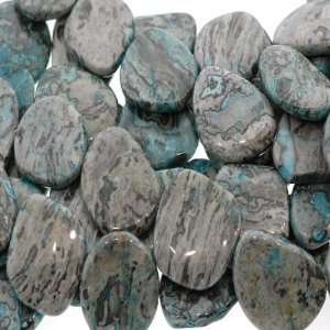 Blue Laguna Lace  Irregular Faceted Plain   26 31mm Diameter, Sold by 
