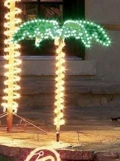 54 Christmas Rope Light Lit Outdoor Palm Tree  