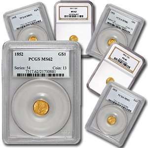  $1.00 Liberty Head Gold Coins (Type 1)   MS 62 NGC or PCGS 