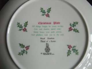 Royal Doulton Children SLEDGING Collect CHRISTMAS PLATE  