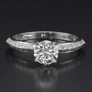   ENGAGEMENT RING 1.02 CT ROUND REAL WEDDING SOLITAIRE ROUND CUT  