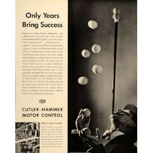  1937 Ad Juggling Cutler Hammer Motor Control Electric 