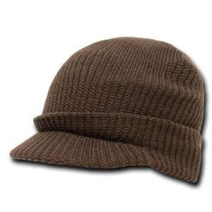  by Decky BROWN Plain Crocheted Short GI Jeep Caps CAP CAPS 