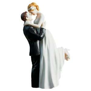  Hand Painted Classic Bride & Groom Porcelain Cake Topper 