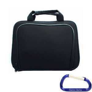 Jet Black Hand Strap Memory Foam Carrying Case for the Dell Inspiron 