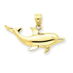    14k Dolphin Pendant   Measures 20x29.9mm   JewelryWeb Jewelry