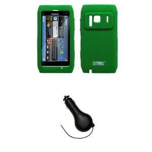   Silicone Skin Case Cover + Retractable Car Charger (CLA) for Nokia N8